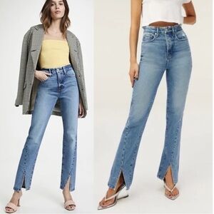 Good American Good Boy Twist Slit Hem Jean size 2/26